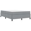 vidaXL Boxspringbett mit Matratze Hellgrau 140 x 190 cm Stoff
