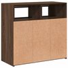 vidaXL Sideboard mit LED-Beleuchtung Braun Eichen-Optik 80x35x75 cm