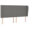 vidaXL Kopfteil mit Ohren Dunkelgrau 163x23x118/128 cm Stoff