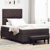 vidaXL Boxspringbett mit Matratze Dunkelbraun 120 x 190 cm Stoff