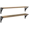 vidaXL Wandregale 2 stk. Artisan-Eiche 80 x 15 x 15,5 cm Holzwerkstoff