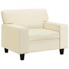 vidaXL Sessel Creme 60 cm Kunstleder