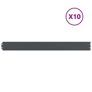 vidaXL Rasenkanten 10 Stk. Anthrazit 10x103 cm Kaltgewalzter Stahl