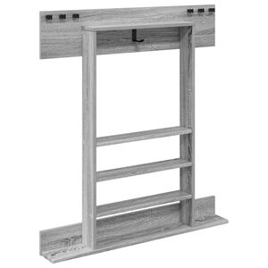 vidaXL Billardqueue-St&auml;nder Holzwerkstoff 93 x 12 x 103 cm Sonoma-Grau