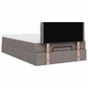 vidaXL Ottoman-Bett mit Matratze Taupe 120x200 cm Stoff