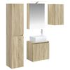 vidaXL Badezimmerschrank-Set 5 pcs Sonoma-Eiche 50 x 14,5 x 70 cm