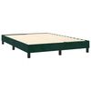 vidaXL Boxspringbett mit Matratze Dunkelgr&uuml;n 140x200 cm Samt