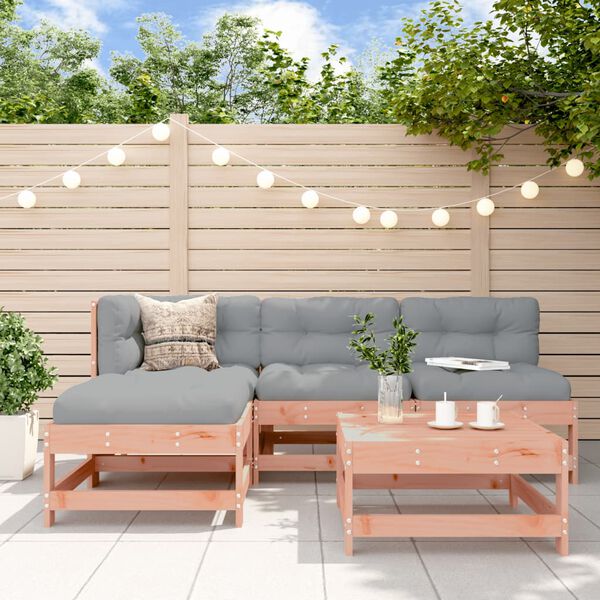 vidaXL 5-tlg. Garten-Lounge-Set Massivholz Douglasie