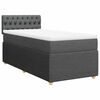 vidaXL Boxspringbett mit Matratze Dunkelgrau 90x190 cm Stoff