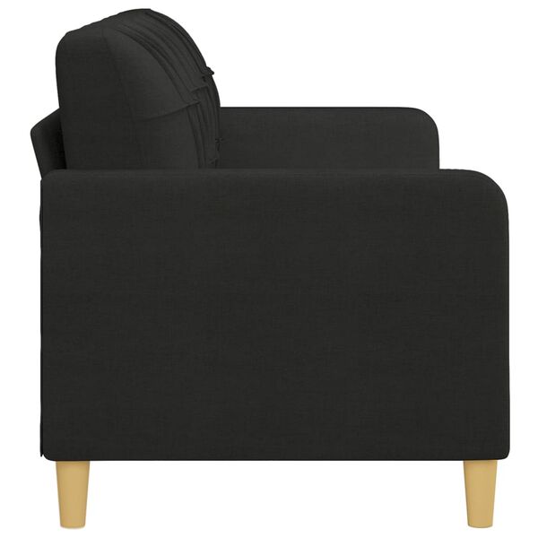 vidaXL 3-Sitzer-Sofa Schwarz 180 cm Stoff