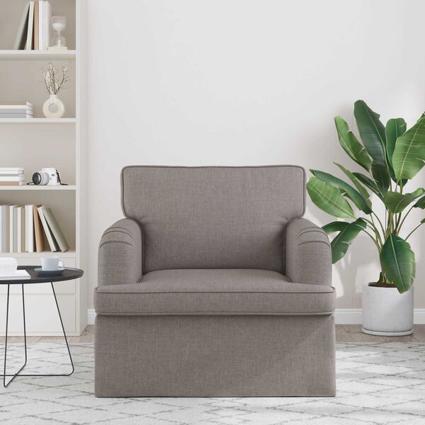 vidaXL Sofa 60cm Taupe Metall