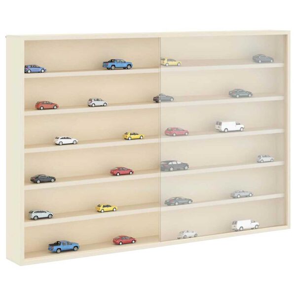 vidaXL Wanddisplay-Case mit Regal Beige 80 x 8,5 x 54 cm Sperrholz