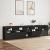 vidaXL Sideboard mit LED-Leuchten Schwarz 283x37x67 cm