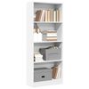 vidaXL B&uuml;cherregal Wei&szlig; 60x24x143 cm Holzwerkstoff