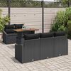 vidaXL Garten Essgruppe mit Kissen Schwarz und Braun 100 x 55 x 73 cm