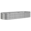 vidaXL Hochbeet Verzinkter Stahl 224x80x36 cm Silbern