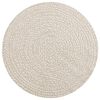 vidaXL Teppich ZIZUR Creme &Oslash; 90 cm Jute-Optik Indoor und Outdoor