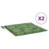 vidaXL Sitzkissen 2 Stk. Blattmuster 50x50x3 cm Stoff