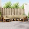 vidaXL Outdoor-Sofagarnitur mit Kissen 8 pcs Natur und Beige