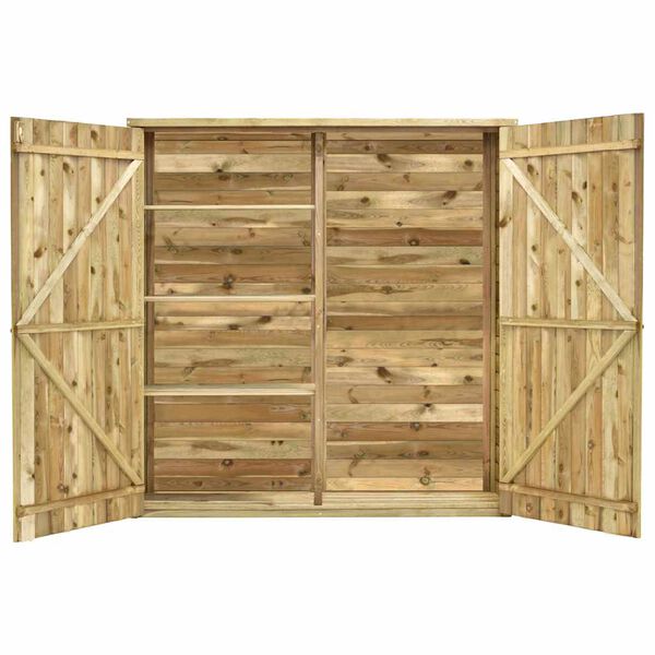 vidaXL Garten-Geräteschuppen 163x50x171 cm Kiefernholz Imprägniert