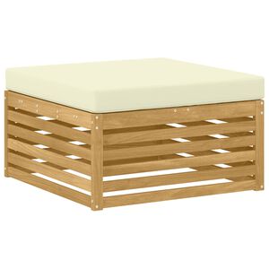 vidaXL Outdoor-Fu&szlig;hocker Massivholz Akazie Wei&szlig;