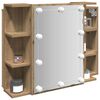 vidaXL Spiegelschrank mit LED Artisan Eichen-Optik 70x16,5x60 cm