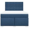 vidaXL Boxspringbett mit Matratze Blau 140x200 cm Stoff