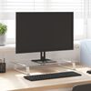 vidaXL Monitorst&auml;nder Wei&szlig; 60x35x8 cm Hartglas und Metall