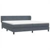 vidaXL Boxspringbett mit Matratzen Dunkelgrau 180x220 cm Samt
