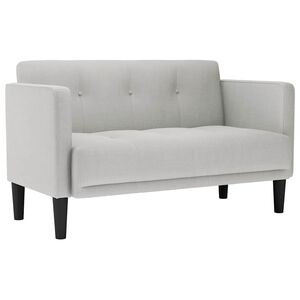 vidaXL Zweisitzer-Sofa Wolkengrau 111 cm Stoff