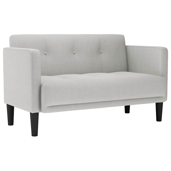 vidaXL Zweisitzer-Sofa Wolkengrau 111 cm Stoff