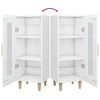 vidaXL Sideboard Hochglanz-Wei&szlig; 34,5x34x90 cm Holzwerkstoff