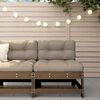 vidaXL Mittelsofa mit Kissen Honigbraun Massivholz Kiefer