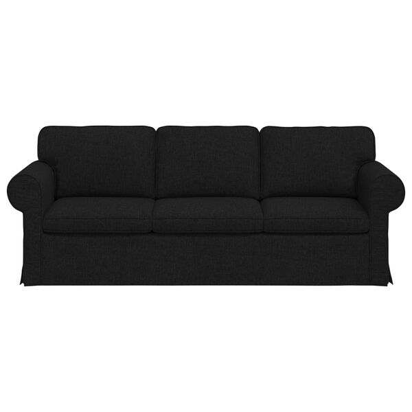 vidaXL Sofa Schwarz Gesamtabmessungen: 215 x 82 x 80 cm (B x T x H)