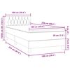 vidaXL Boxspringbett mit Matratze Dunkelblau 100x220 cm Samt