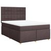 vidaXL Boxspringbett mit Matratze Dunkelbraun 140x190 cm Stoff