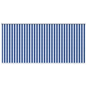 vidaXL Au&szlig;enrollo 90% UV-Block Blau-wei&szlig; gestreift 300 x 140 cm HDPE