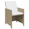 vidaXL 21-tlg. Garten-Essgruppe mit Kissen Poly Rattan Beige