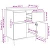 vidaXL Sideboard mit Schubladen Schwarz Eichen-Optik 60 x 35 x 70 cm