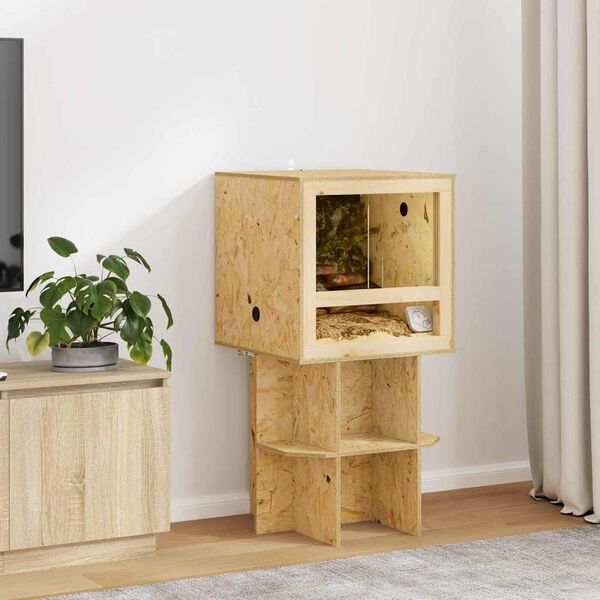 vidaXL Terrarium Braun 50 x 50 x 50 cm OSB