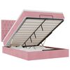 vidaXL Ottoman-Bett mit Matratzen & LEDs Rosa 140x200 cm Samt