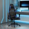 vidaXL Gaming-Stuhl mit Massagefunktion Schwarz und Blau Kunstleder
