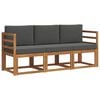 vidaXL Outdoor-Sofagarnitur 3 Stk. Natur und Anthrazit