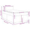 vidaXL Boxspringbett mit Matratze Creme 120x190 cm Stoff