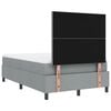 vidaXL Boxspringbett mit Matratze Hellgrau 120 x 200 cm Stoff