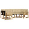 vidaXL Outdoor-Sofagarnitur mit Kissen 6 pcs Wei&szlig; und Beige