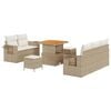 vidaXL Gartensofa-set 8 stk. Beige Poly-Rattan