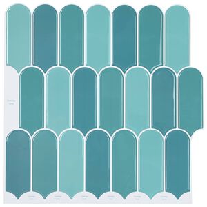 vidaXL Federfliese 50 Stk. Blau 30 x 30 cm Polyurethan und PET