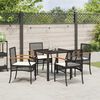 vidaXL Garten Essgruppe 5 pcs Schwarz Poly-Rattan