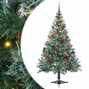 vidaXL K&uuml;nstlicher Weihnachtsbaum Gr&uuml;n 150 cm PVC und Stahl